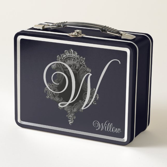 Lunch Box Monogramme personnalisé initial (Devant)