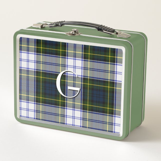 Lunch Box Monogrammed Gordon habiller Plaid Boîte à lunch en (Devant)