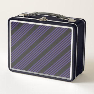 Lunch Box Motif à cinq bandes Ultra violet et charbon de boi