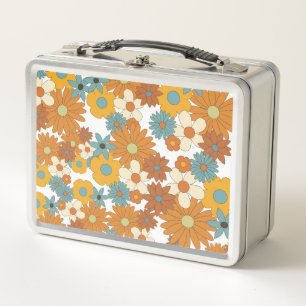 Lunch Box Motif à fleurs rétro coloré