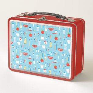Lunch Box Motif bleu dentaire