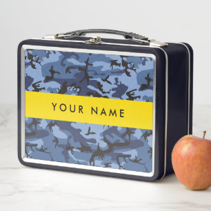 Lunch Box Motif camouflage bleu marine Personnalisez votre n