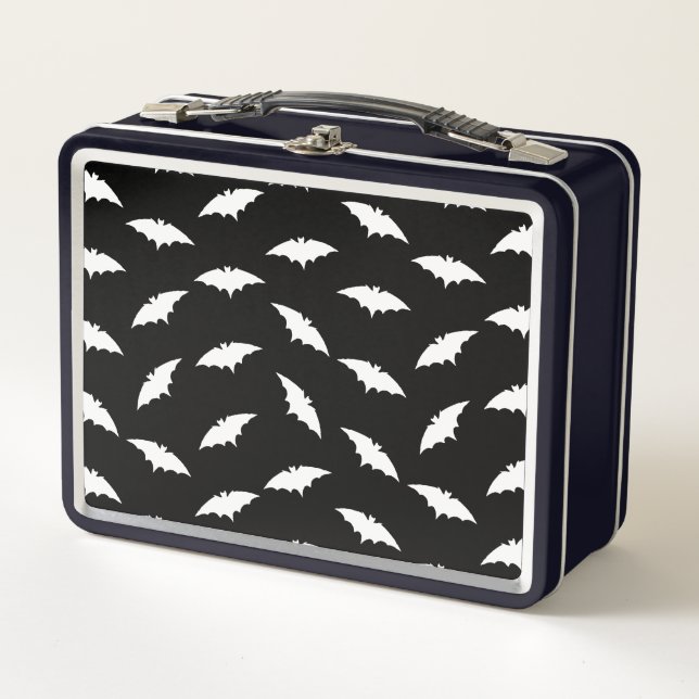 Lunch Box Motif d'art de la silhouette de chauve-souris Hall (Devant)