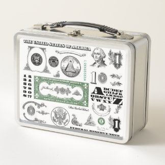 Lunch Box Motif de billet d'un dollar