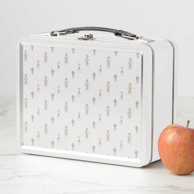 Lunch Box Motif de calmar bleu profond (En situation)