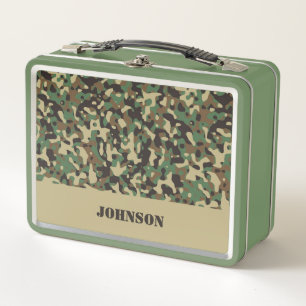 Lunch Box Motif de camouflage de nom personnalisé