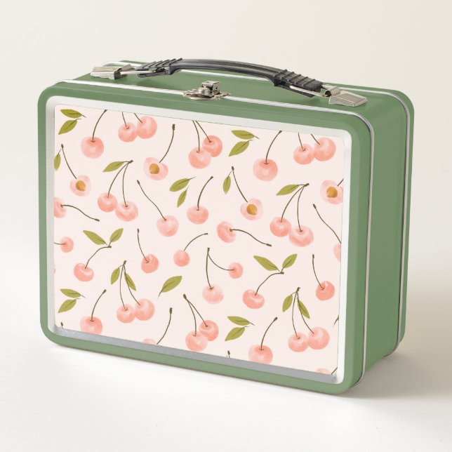Lunch Box Motif de cerise aquarelle (Devant)