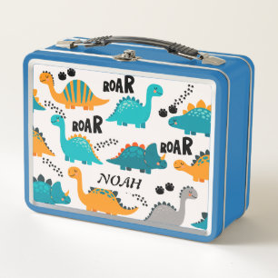 Lunch Box Motif de dinosaure mignon Monogramme personnalisé 