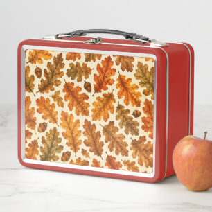 Lunch Box Motif de feuilles de chêne d'automne Esthétique