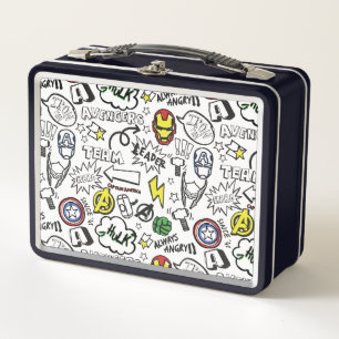 Lunch Box Motif de gribouillage de symboles des Avengers