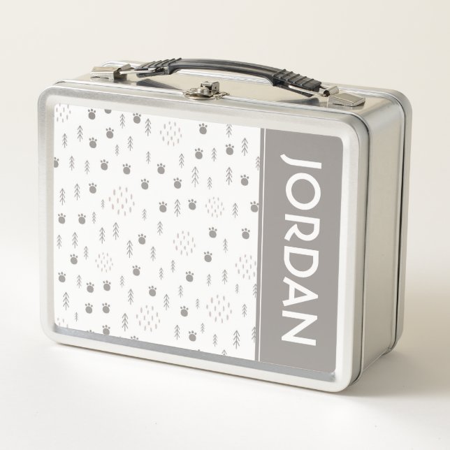 Lunch Box Motif de la piste animale du bois mûre (Devant)