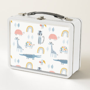 Lunch Box Motif de plaisir animal Doodle