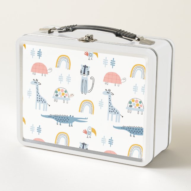 Lunch Box Motif de plaisir animal Doodle (Devant)