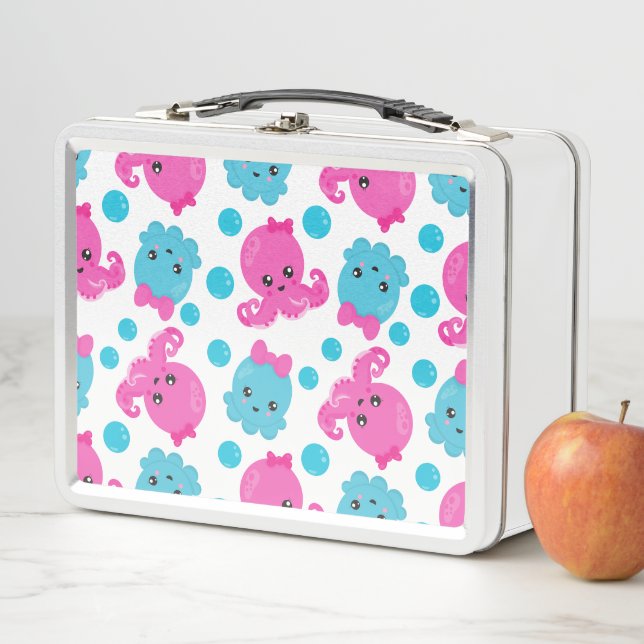 Lunch Box Motif de poulpe, poulpe mignonne, Animaux de mer (En situation)