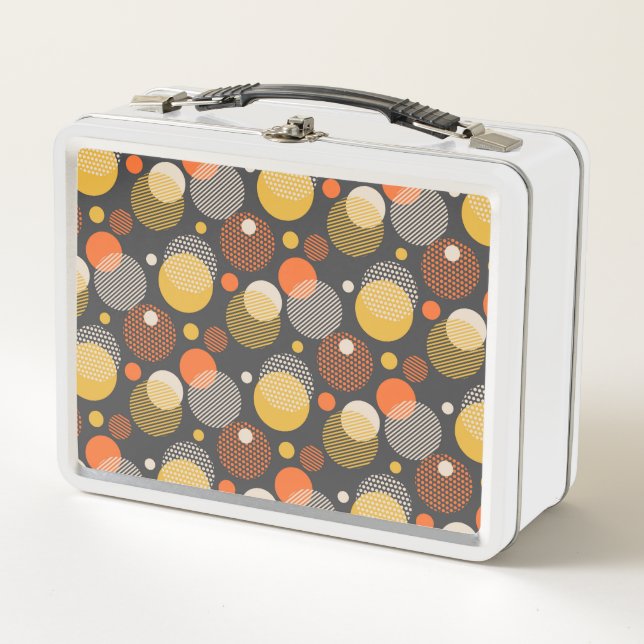 Lunch Box Motif de rayure de point de polka (Devant)