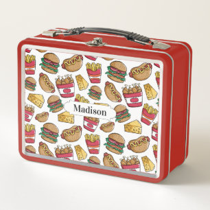 Lunch Box Motif de restauration rapide - boîte à lunch perso