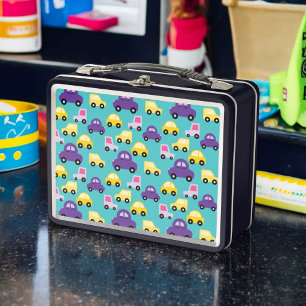 Lunch Box Motif de voitures de jouets multicolores