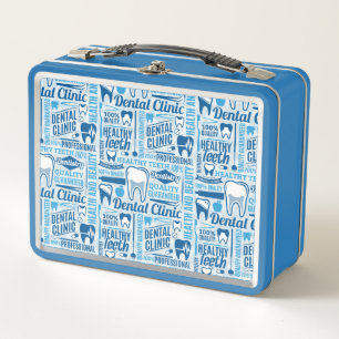 Lunch Box Motif dentaire bleu de clinique