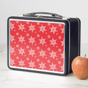 Lunch Box Motif Flocon de Neige, Flocons de Neige Blancs, Ne