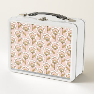 Lunch Box Motif floral moderne de la moitié du siècle