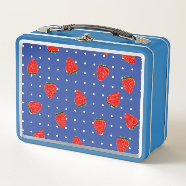 Lunch Box Motif fraise avec points (Devant)