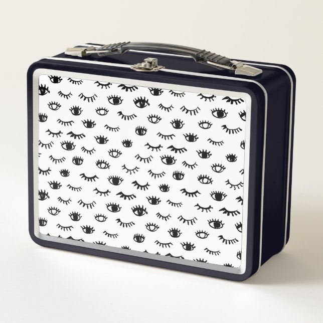 Lunch Box Motif mignon de cil de griffonnage (Devant)