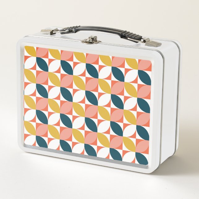 Lunch Box Motif moderne de feuille de la moitié du siècle (Devant)