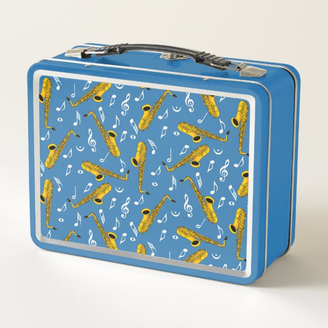 Lunch Box Motif note musique saxophone (Dos)