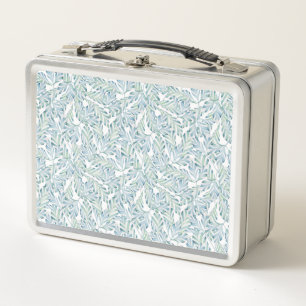 Lunch Box Motif rayé décoratif de feuille