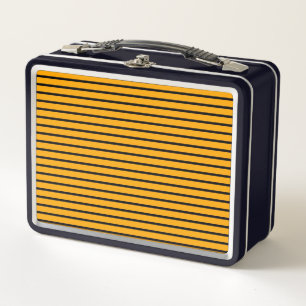 Lunch Box Motif rayure rétro jaune noir