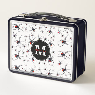 Lunch Box Motif Red & Black Spider Monogrammé