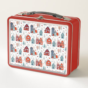 Lunch Box Motif scandinave d'art populaire de Chambre