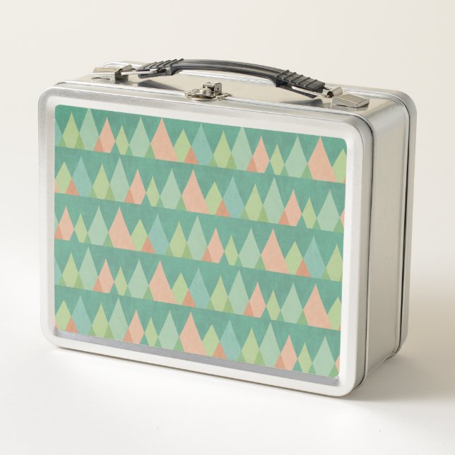 Lunch Box Motif turquoise de triangle d'étape | de Geo de (Devant)
