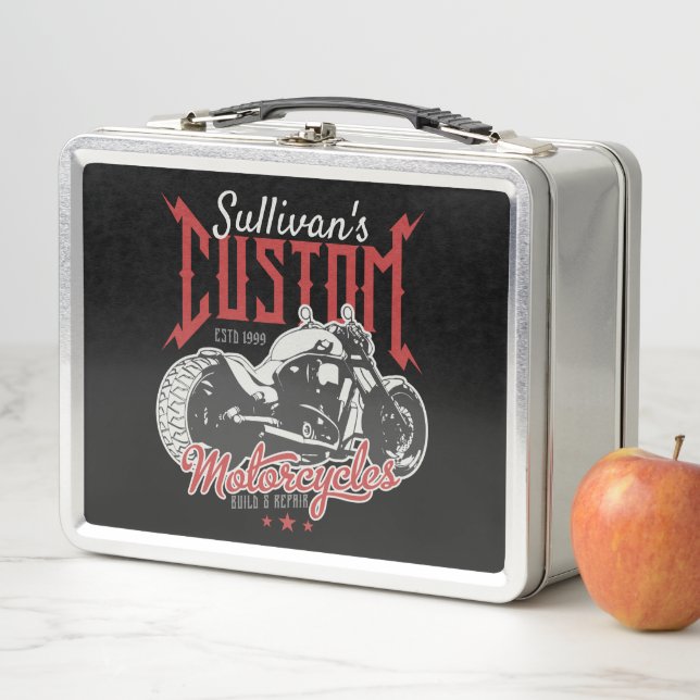 Lunch Box Moto personnalisé Big Bad Bike Bike Garage (En situation)