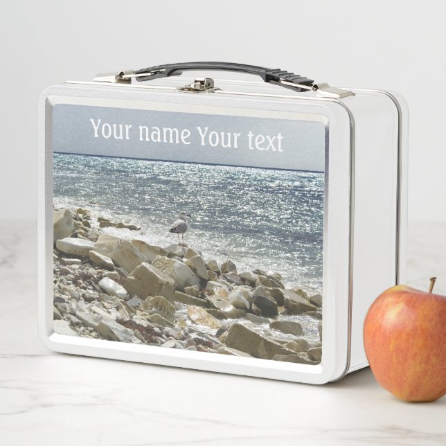 Lunch Box mouette et surf marin (En situation)