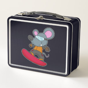 Lunch Box Mouse as Snowboarder