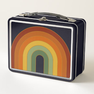 Lunch Box Muet Rétro Seventies Rainbow Black