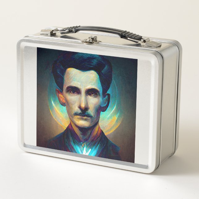 Lunch Box Nikola Tesla, Boîte à lunch en métal Android (Devant)