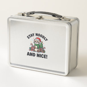 Lunch Box Noël de furet drôle Reste noué et gentil