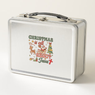 Lunch Box Noël est tout sur Jésus Santa Traîneau Renne