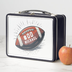 Lunch Box Nom et numéro personnalisés Football américain