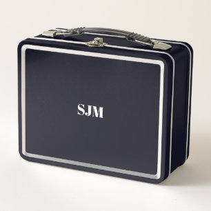 Lunch Box Nom initial minimaliste de monogramme personnalis