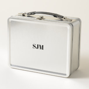 Lunch Box Nom initial minimaliste de monogramme personnalis