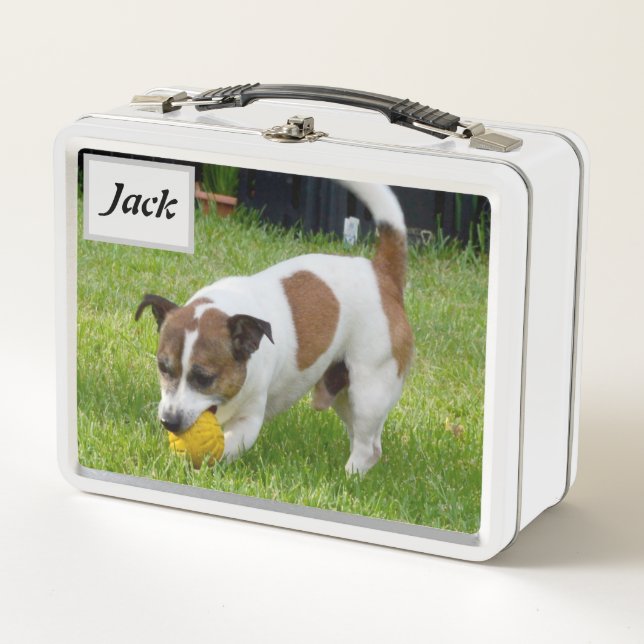 Lunch Box Nom Jack Avec Fox Terrier, (Devant)