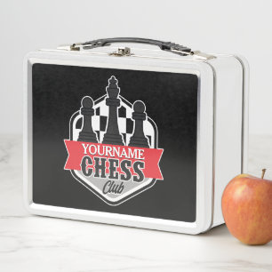 Lunch Box Nom personnalisé Chess Player Club Checkmate