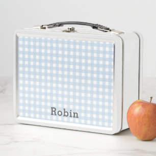 Lunch Box Nom personnalisé de l'aspect Vintage avec En vichy