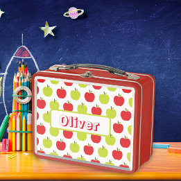 Lunch Box Nom personnalisé des fruits de la pomme verte et r