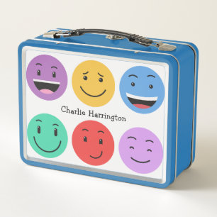 Lunch Box Nom personnalisé émoticônes mignonnes