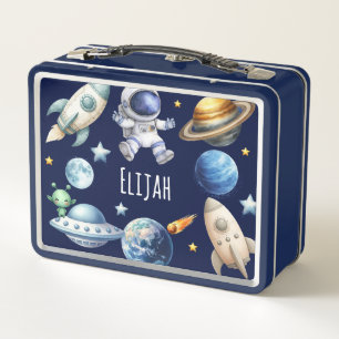 Lunch Box Nom personnalisé Espace astronaute Retour à l'écol