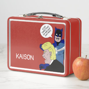 Lunch Box Nom personnalisé et texte anti-saut Trump Funny R